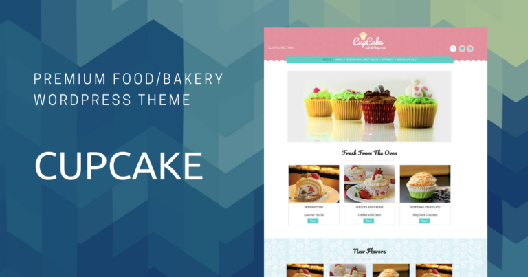 CupCake is a bakery WordPress theme for blogs. Create SEO-friendly Blog and reach a wider demographic of customers.