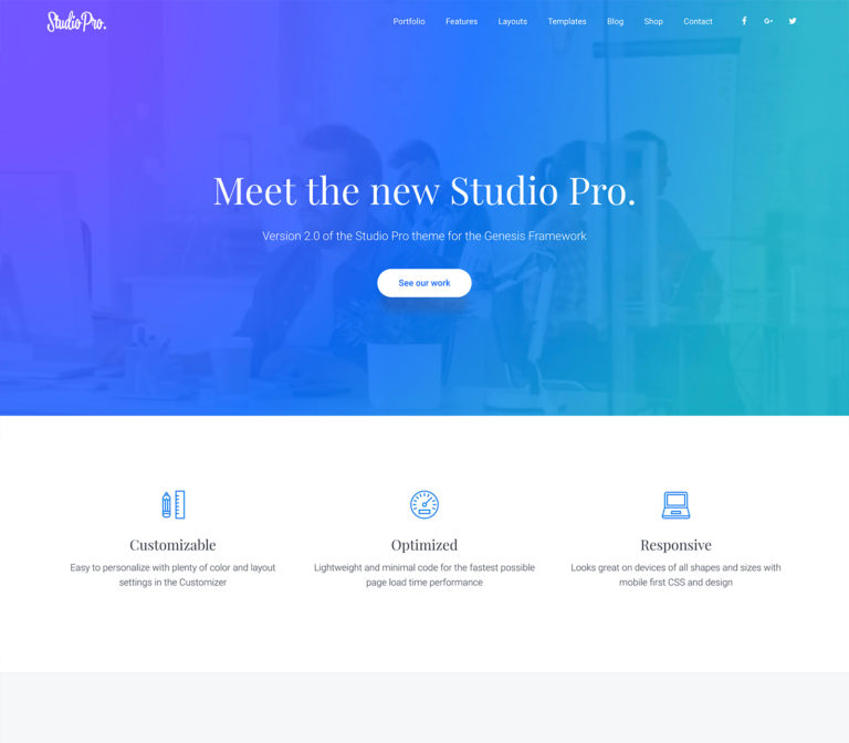 If you are a creative agency looking to showcase your portfolio to potential clients, Studio Pro is the perfect solution. Studio Pro is WooCommerce-ready and includes a number of features that makes this a must-have theme for your creative business.