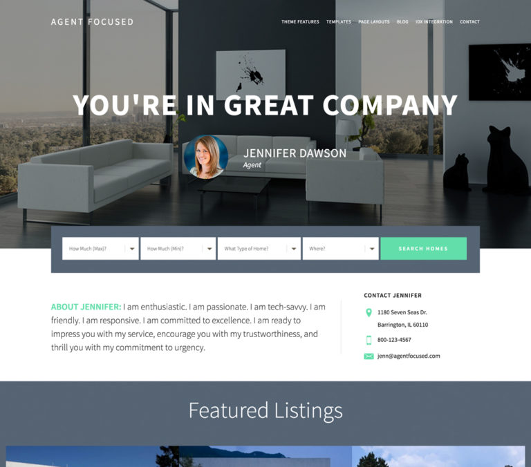If you've been searching for a theme that's perfect for showing off your personality, your community, and your real estate listings, you've found it. Agent Focused Pro is a premium WordPress theme designed with both real estate professionals and their clients in mind. Includes the Genesis Framework and the Agent Focused Pro Theme.