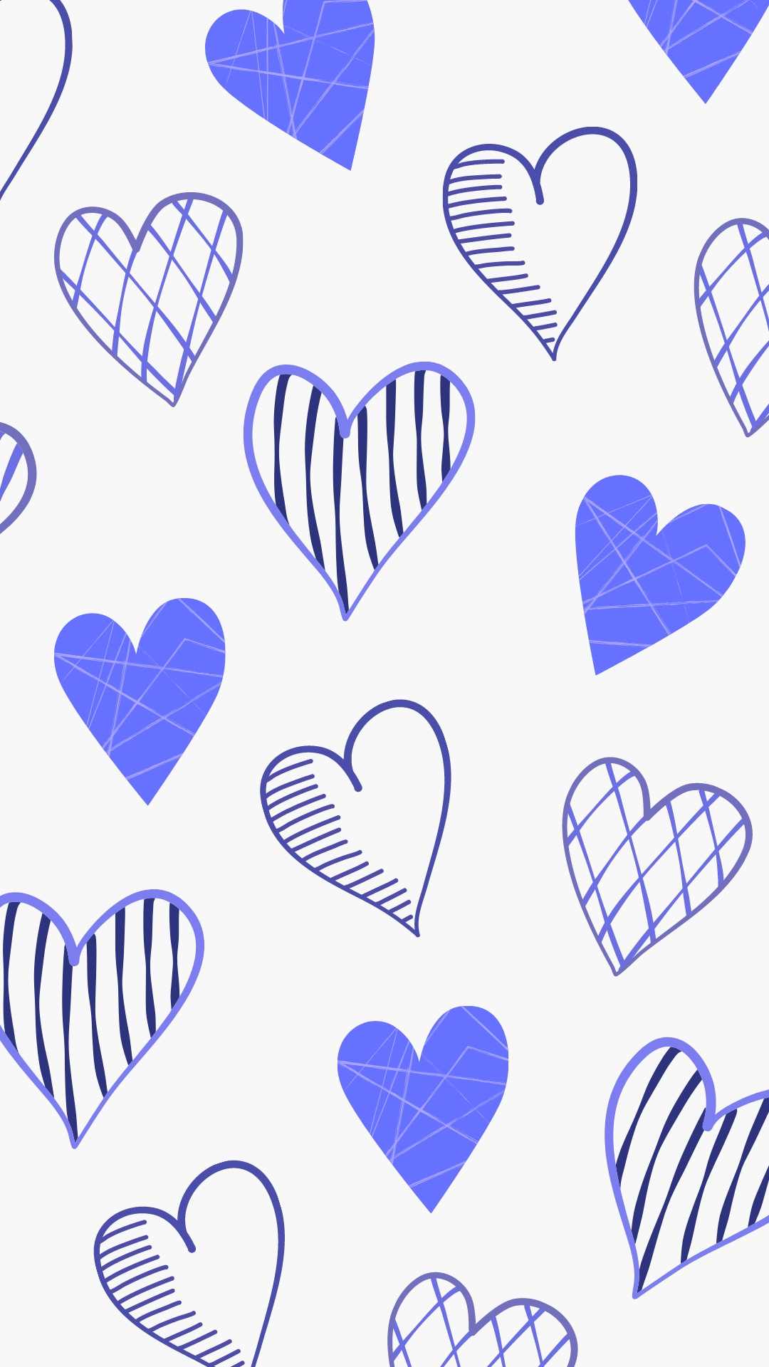Blue Hearts iphone Wallpaper for Valentines Day