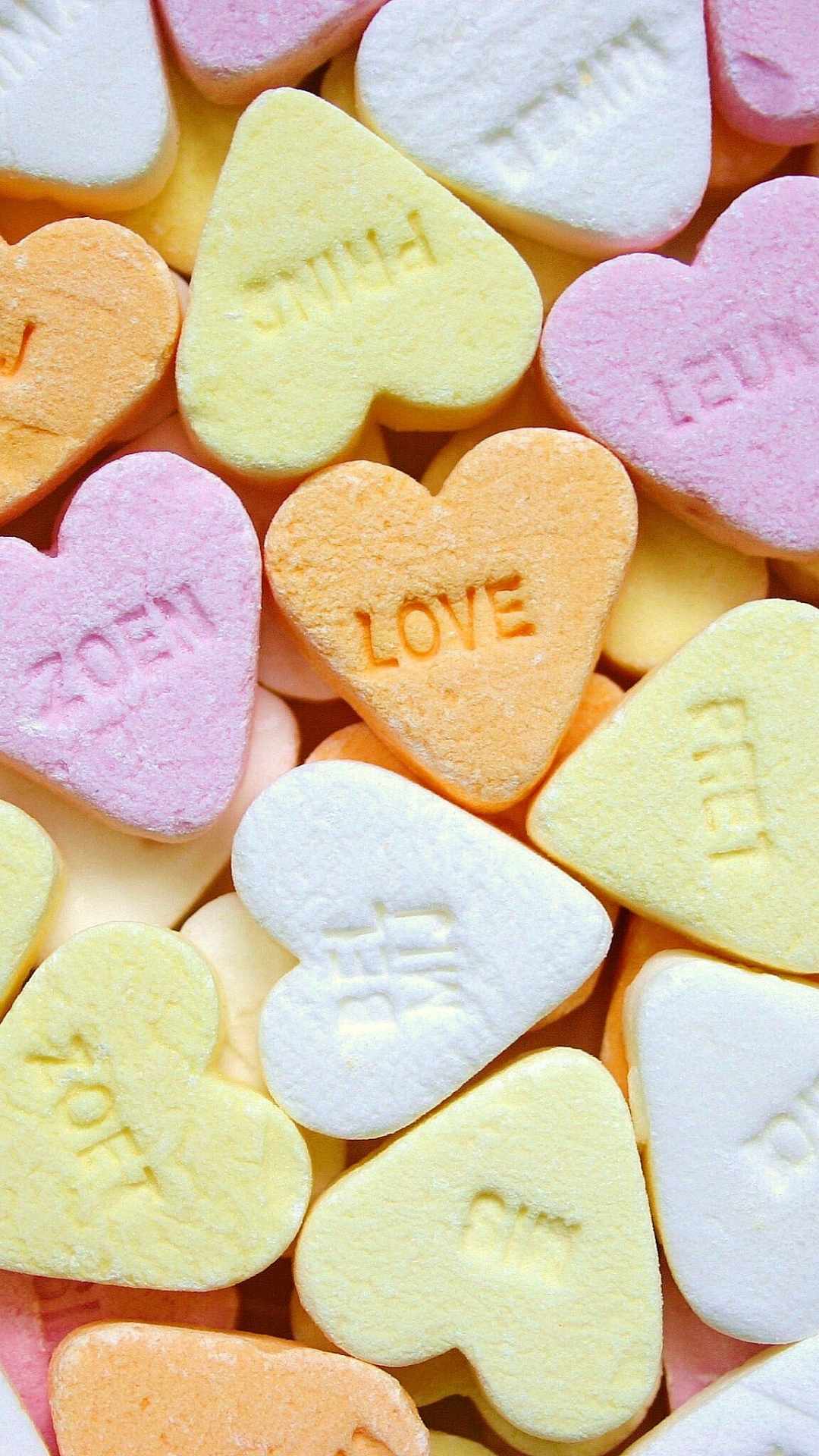 Sweethearts Candy iphone wallpaper for valentines day background in february