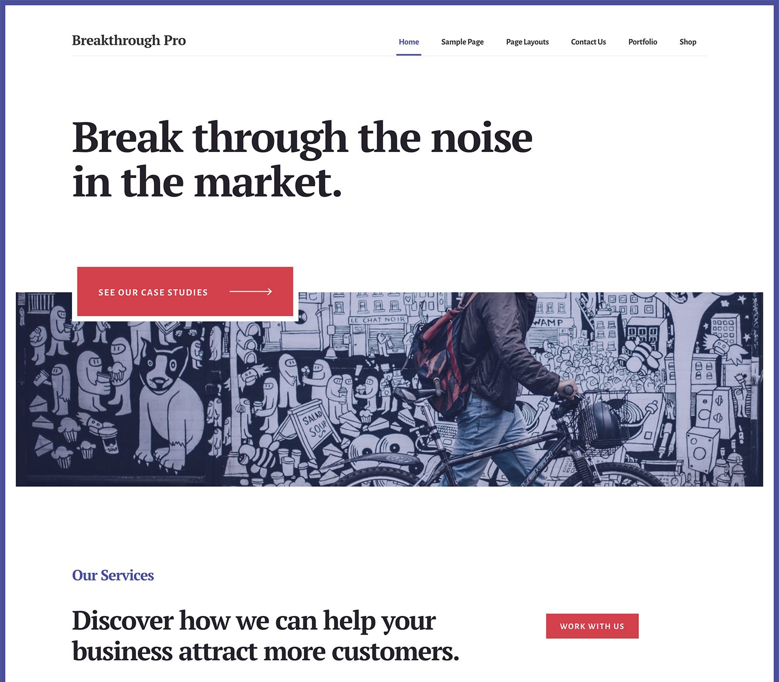 Breakthrough Pro is a popular theme for an advertising or marketing agency. It blends beautiful colors and minimal design. It’s sleek and modern. Perfect for your breakthrough moment, this design helps you demonstrate your work and services.