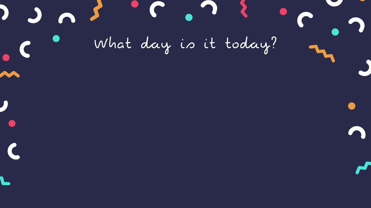 Dark Blue and Colorful Confetti Fun & Shareable Zoom Background