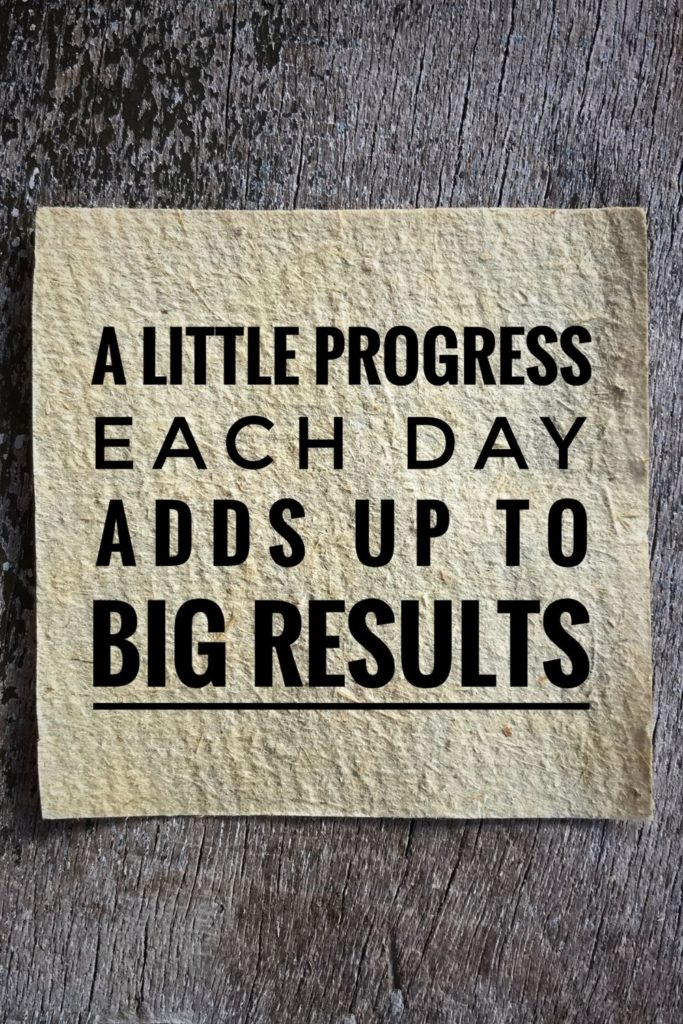 A Little Progress each day ads up to big results quote