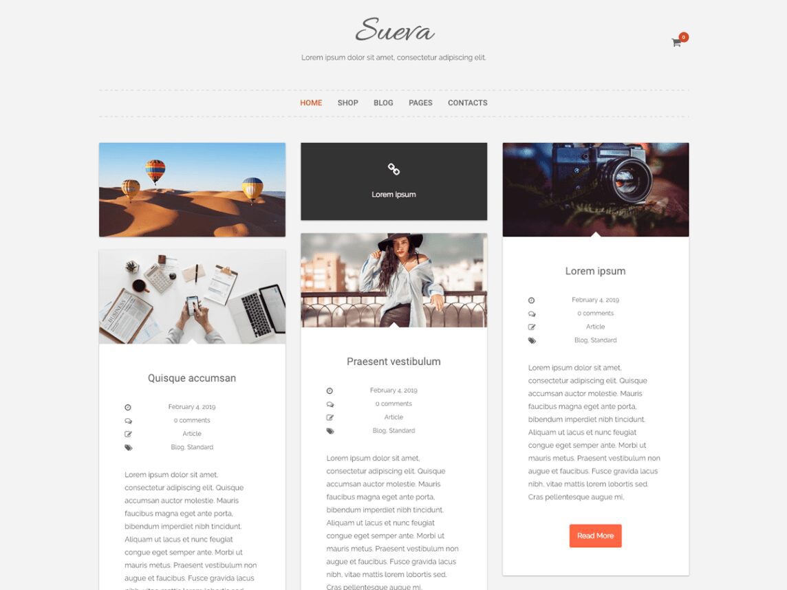 If you have a blog that you are trying to get up and running quickly, you should take a closer look at Sueva Free. 
