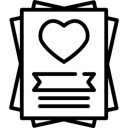 Landing page icon with a heart