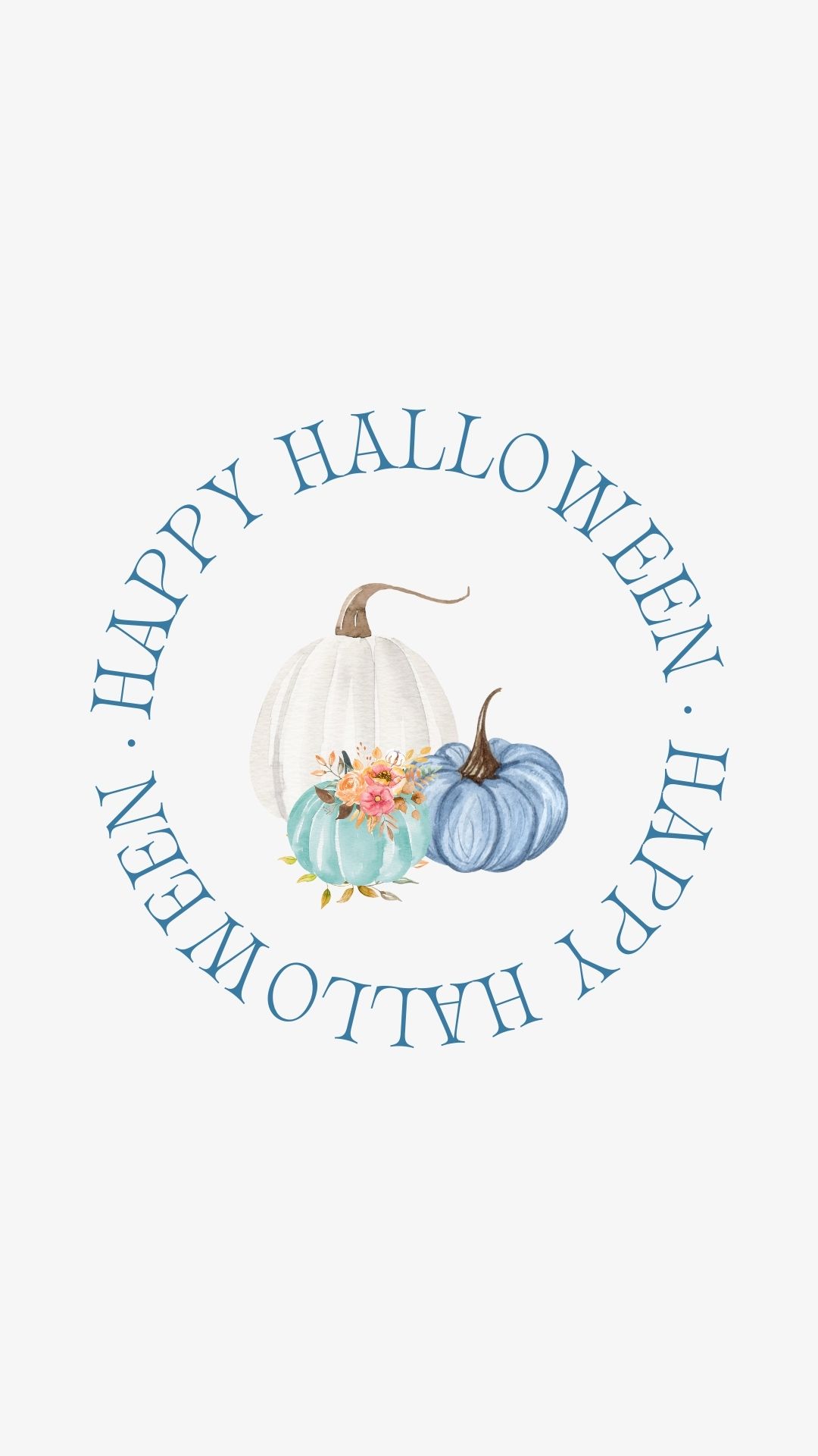 white pumpkin, blue pumpkin, teal pumpkin, flowers, happy halloween, white background, pretty halloween, pretty pumpkins, cell phone background, smartphone background, wallpaper