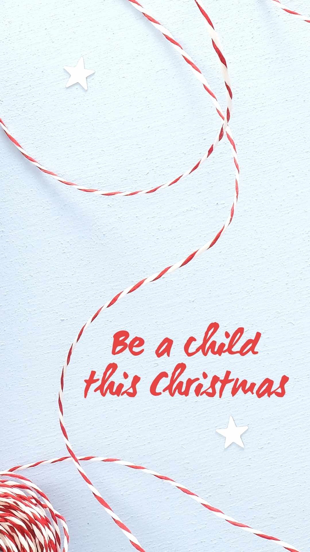 Be a Child this Christmas is iphone wallpaper on a blue holiday background