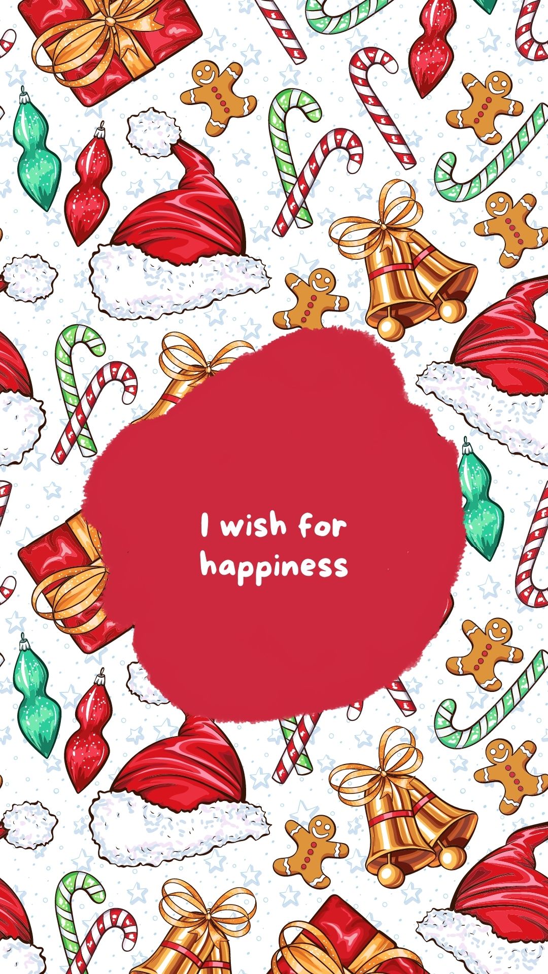 I Wish for Happiness Christmas Wallpaper
