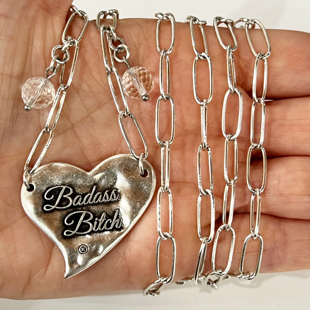 Badass Bitch Heart Necklace