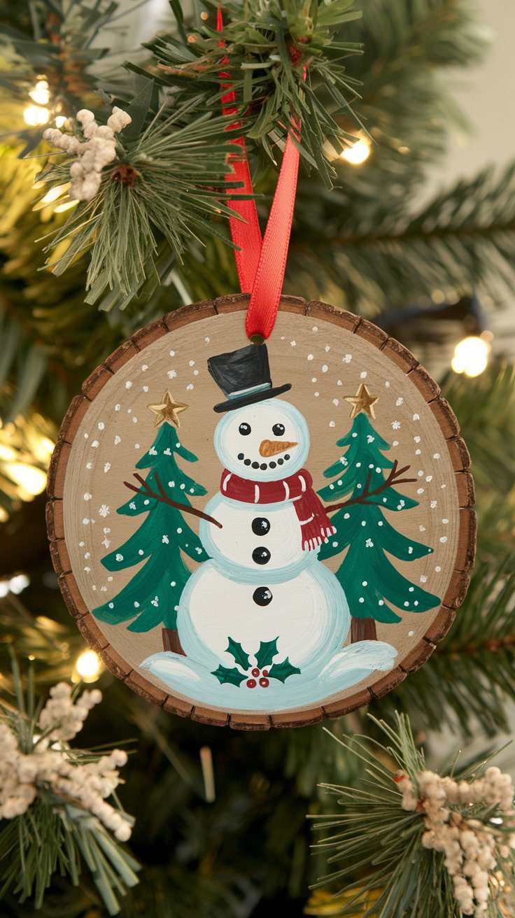 Learn how to make a beautiful, hand-painted snowman ornament that adds a rustic charm to your Christmas tree. This easy DIY project is perfect for personalizing your holiday decor or gifting to loved ones. Follow the step-by-step guide to create your own festive ornament and get inspired to try more Christmas crafts! See the full tutorial here.