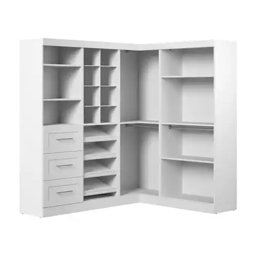 Walk-in Closet Organizer with Drawers and Shelves