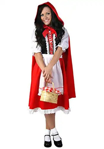 Little Red Riding Hood Costume for Women Red Riding Hood Dress and Cape Outfit Adult Halloween Costume X-Small