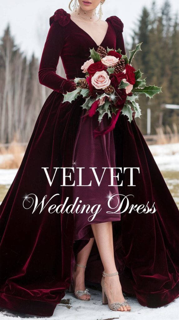 Elegant Velvet Winter Wedding Dresses for Timeless Glamour
