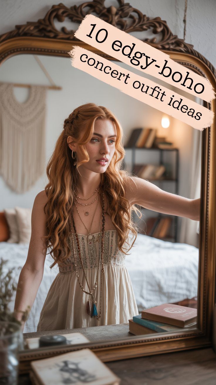 Edgy Boho Concert Outfits Inspiration: Top 10 Trendy Looks for Music Festivals & Stylish Bohemian Fashion Ideas.