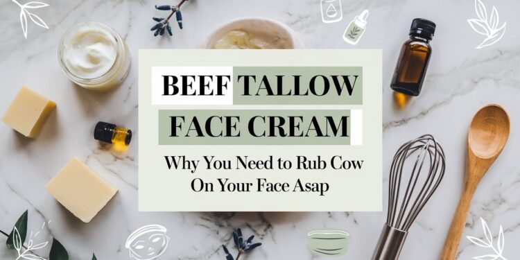 Discover the unexpected skincare trend that’s gaining buzz: Beef Tallow Face Cream. This intriguing product combines traditional ingredients with modern beauty essentials, offering unique benefits for your skin. Set against a sophisticated marble backdrop and framed by elegant plant motifs, this new must-try promises to rejuvenate your routine with its surprising use of cow fat.