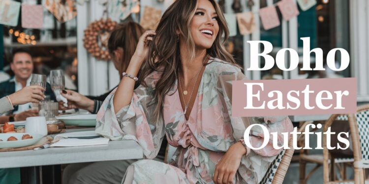 Embrace the spirit of a relaxed and festive Easter with boho chic style. Picture yourself in a floral boho dress, sharing smiles and conversations at an outdoor dining table, surrounded by others enjoying the joyful celebration. Discover inspiring Boho Easter outfit ideas that perfectly capture this breezy ambiance.
