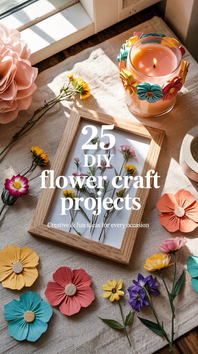 25 DIY Flower Craft Projects – Ballen Blogger