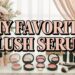A charming vanity scene adorned with blush, makeup brushes, and blush serums, framed by soft pink flowers and flowing curtains—spotlighting top blush serum favorites for a radiant beauty routine.