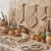 Boho Home Decor Ideas: Macramé Wall Hangings, Handmade Pottery, Beaded Jewelry, Woven Baskets & Succulent Display Inspiration.