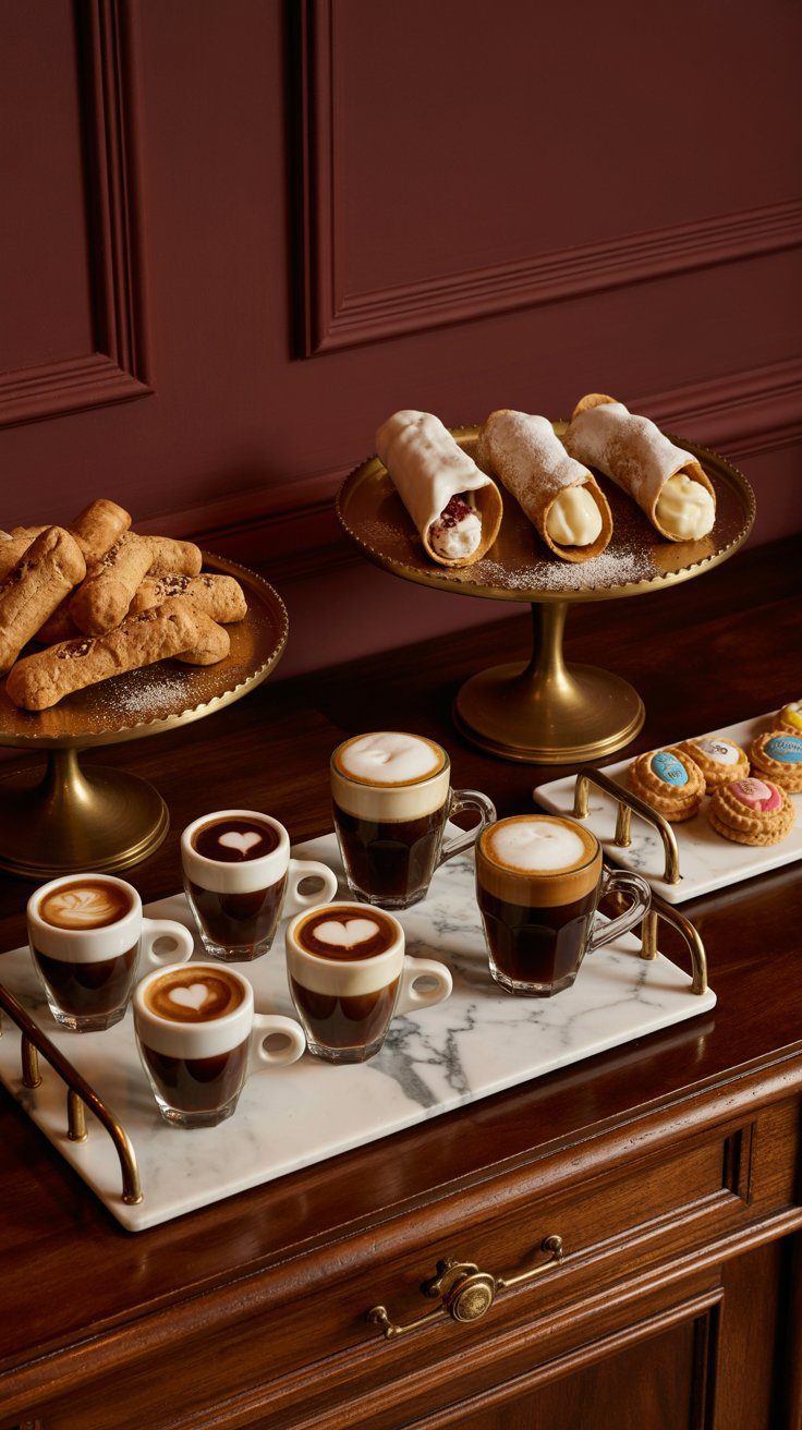 Read "At espresso coffee house," exploring pastries, espresso drinks, and charming décor inspiration for your own coffee bar setup.