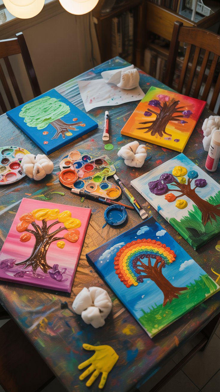 DIY Kids Art Station Ideas: Inspiring Table Setups for Painting Activities, Creative Materials & Cozy Craft Room Decor.