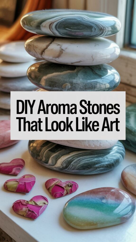 DIY Aroma Stone Ideas: Artistic Scented Marbled Stones & Heart Crafts—Easy Home Fragrance Project for Beginners.