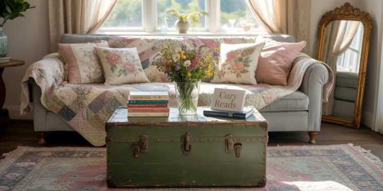 Charming Cozy Living Room Decor Ideas with Vintage Touches and Relaxing Reading Nook Inspiration.
