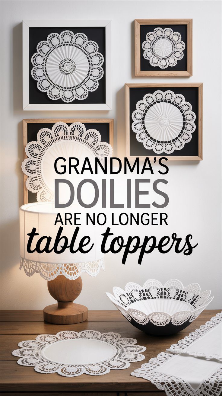 Discover how to style doilies as trendy decor accents, from wall art to lampshades and bowls, embracing the grandmacore revival.