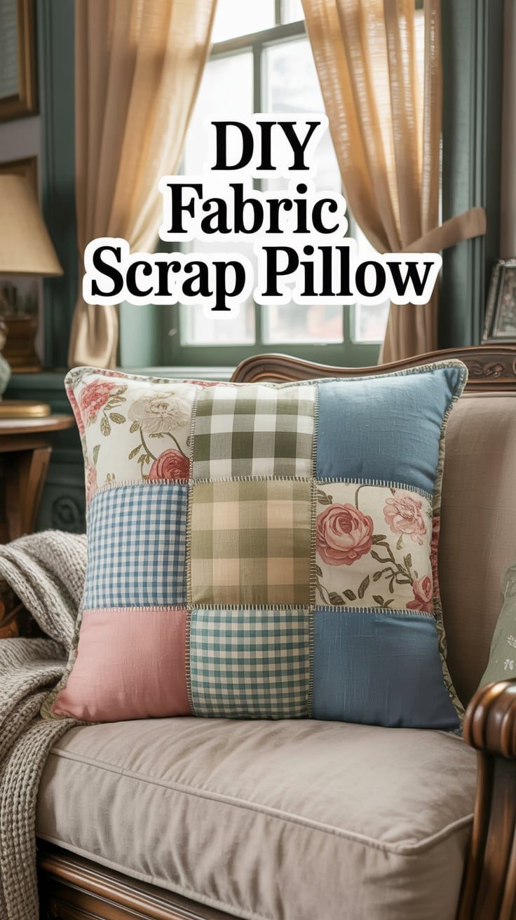 Pinterest tricked me into thinking I could make a pillow “just for fun,” and now my couch has six. Mixing leftover patterns and textures gave me something store-bought couldn’t — cozy personality.