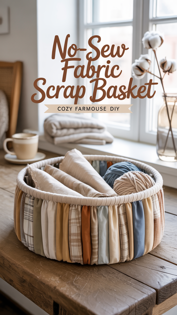 Pinterest got me again. I saw this cozy little rope basket made from old fabric scraps, and before I knew it, I was cutting up an old flannel shirt I hadn’t worn since college. There’s something so satisfying about turning “trash” into something that could live on a coffee table filled with pinecones or yarn. It’s rustic, soft, and way too cute to believe it used to be clutter.