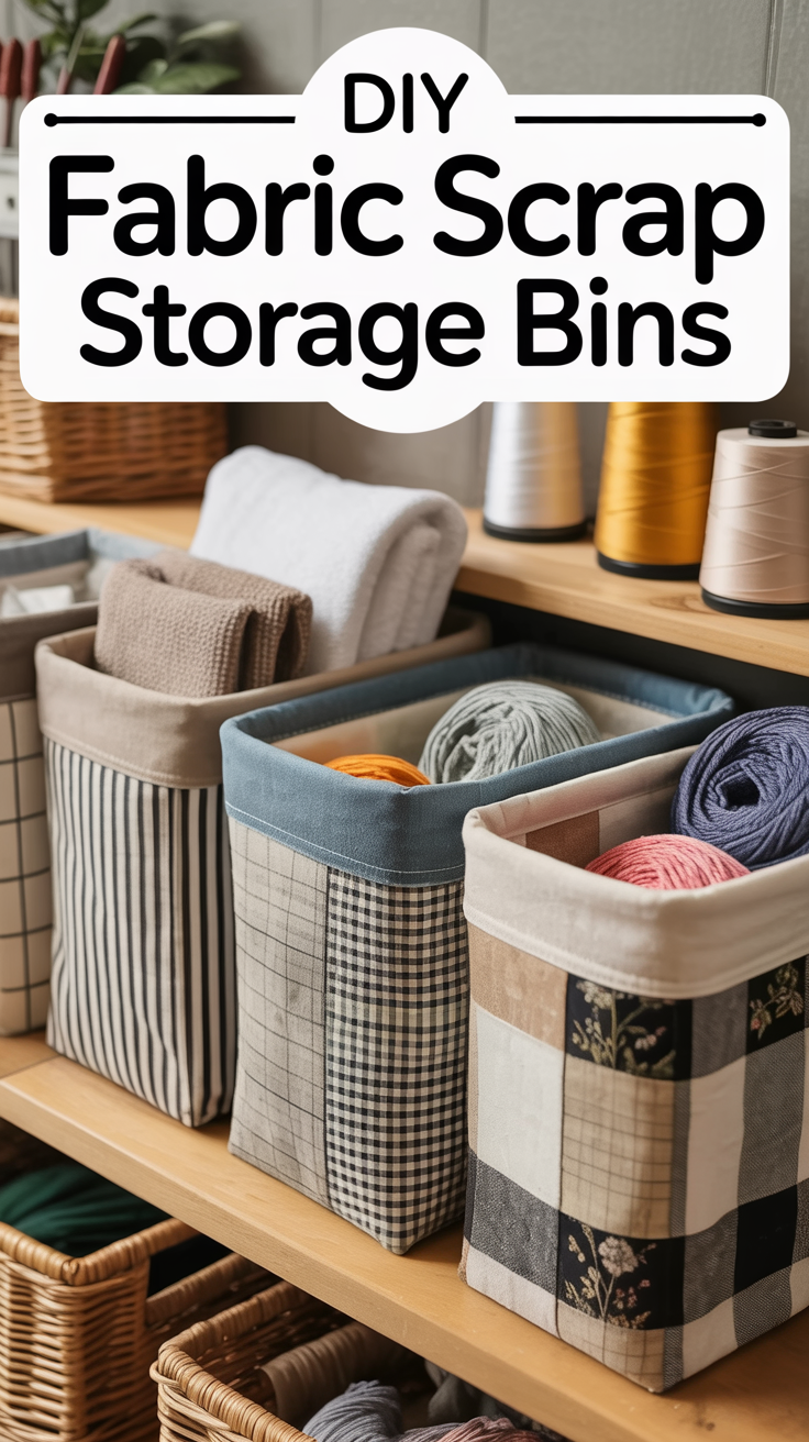 Pinterest convinced me to turn fabric leftovers into storage magic — and I’ve never looked back. These bins hold yarn, craft supplies, and even socks, all while looking like something you’d buy at Target.