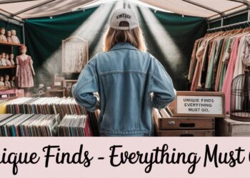 Vintage Market Treasures: Unique Finds, Antiques, Records & Dolls for Sale – Everything Must Go Clearance Event.