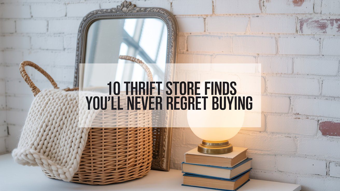 Best Thrift Store Decor Finds: Cozy Basket, Knit Blanket & Unique Home Accents – Top 10 Must-Have Vintage Treasures.