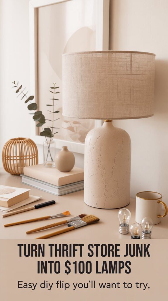 Learn how to turn thrift store junk into $100 lamps with this easy DIY flip—see materials and decor ideas in the article.