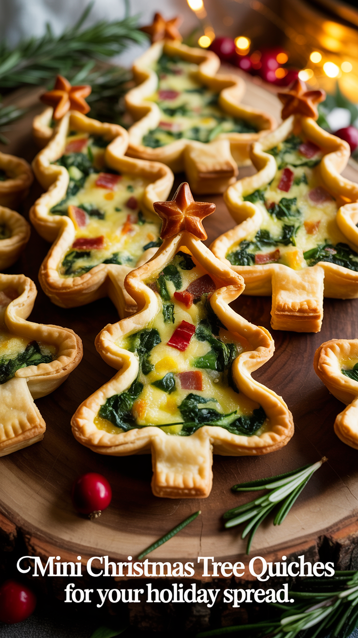 These Mini Christmas Tree Quiches are perfect for any holiday spread—easy to make, easy to eat, and guaranteed to bring festive cheer to your next gathering!