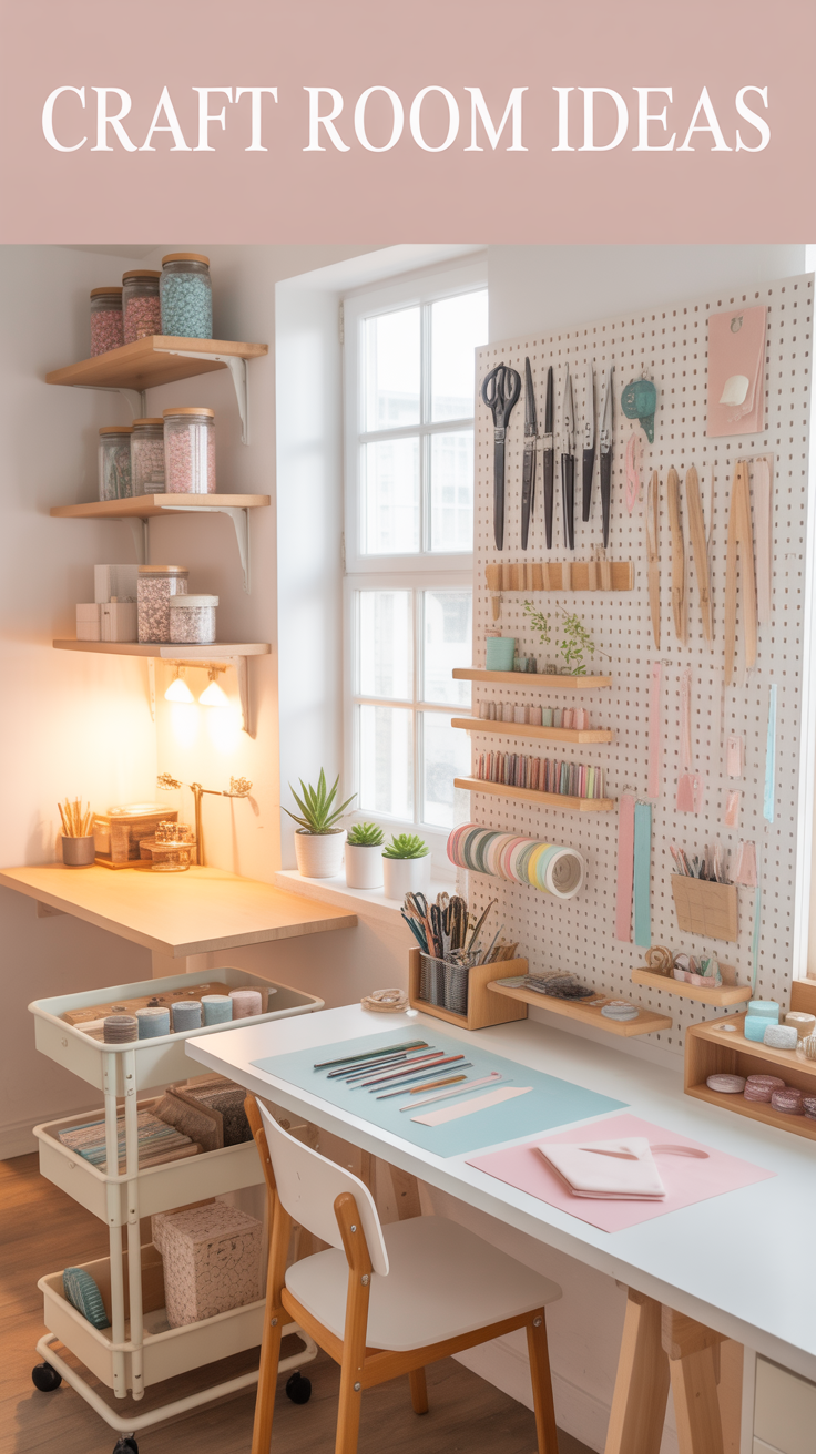 A creative space should spark joy, not stress. With just a few smart upgrades—like pegboards, rolling carts, and fold-down tables—you can turn even the smallest corner into a place that inspires you to make, paint, and dream again. Start simple, add personality, and let your craft room reflect your creative energy. After all, when your space feels good, creating comes naturally.