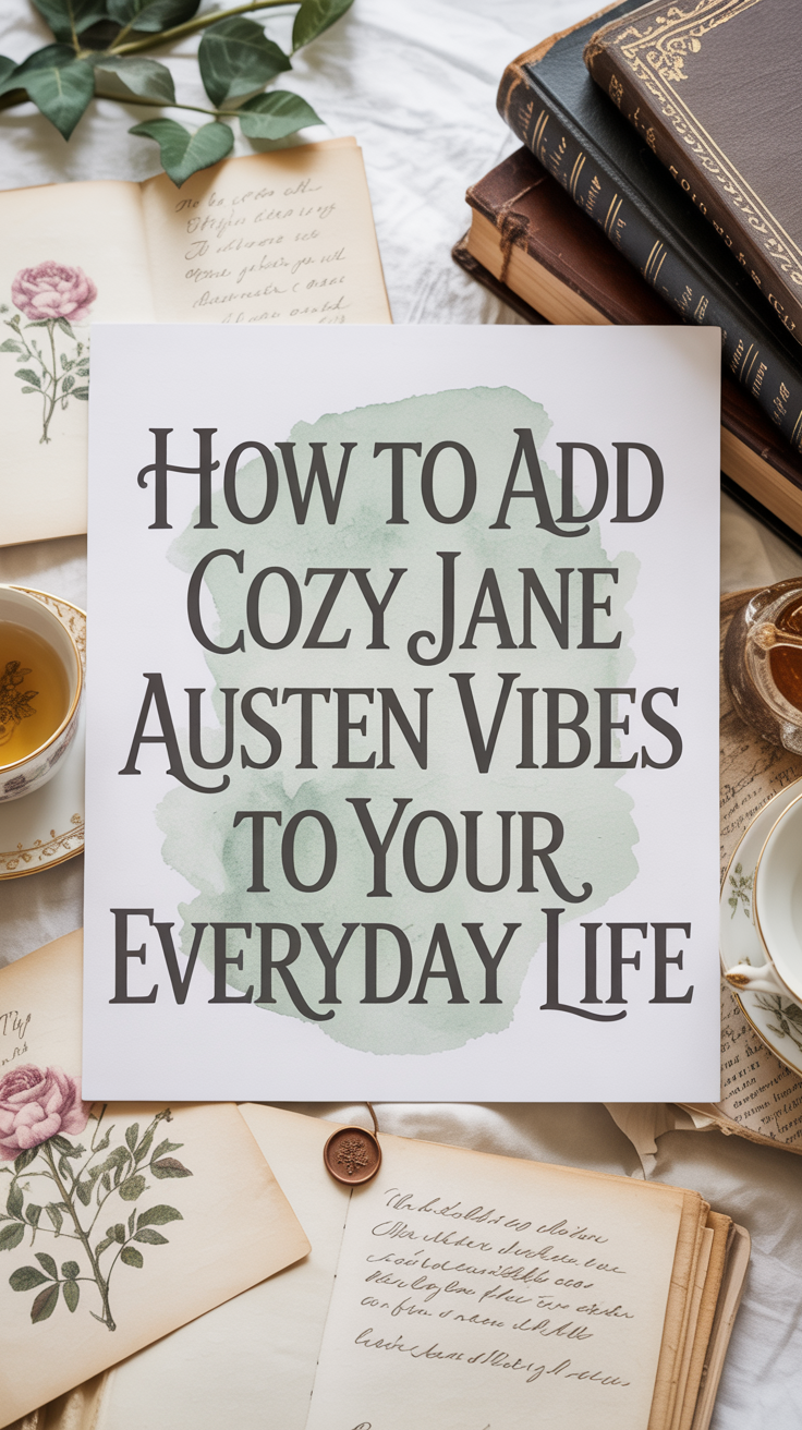 If you love the timeless elegance and cozy nostalgia of Jane Austen's world, why not bring a little of that magic into your everyday life? From curling up with classic literature to embracing the graceful simplicity of Regency fashion, there are so many simple ways to channel that 19th-century charm. Whether you're inspired by Austen's novels or the romantic aesthetic of the era, these tips will help you add a touch of Regency elegance to your daily routine. Explore cozy tea time rituals, creative hobbies like sewing, and even try your hand at Regency-era recipes to immerse yourself in the world of Jane Austen.