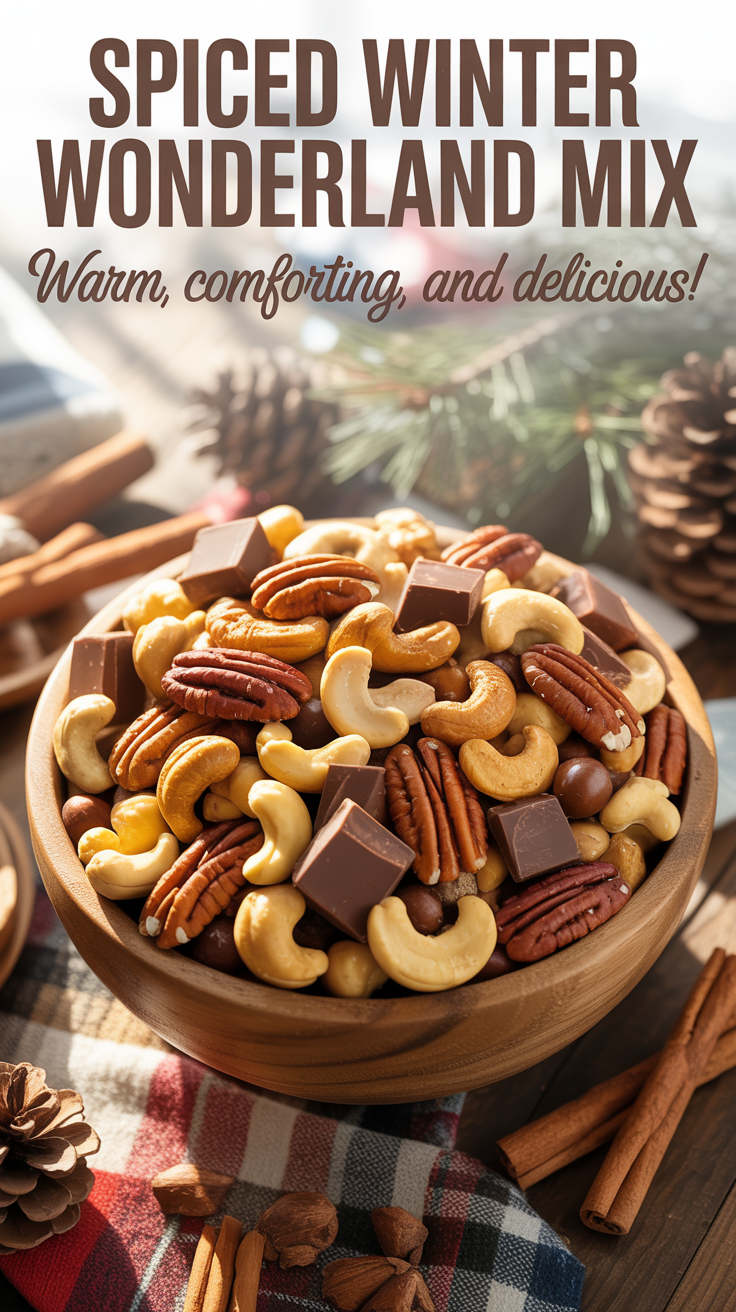 Bring the cozy vibes of winter into your trail mix with a spiced twist. Combine cashews, dried apples, and cinnamon-roasted pecans for a warm, comforting base. Add a few chocolate-covered espresso beans for an unexpected burst of energy. This version is like having a warm cup of cider, but in snack form!