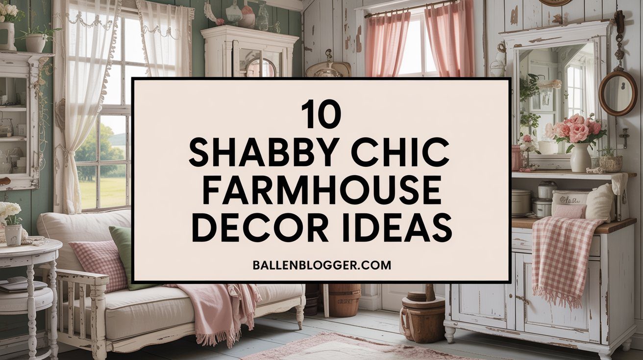 Transform your home with shabby chic style—vintage furniture, soft florals, and pastels. Find 10 tips at ballenblogger.com.