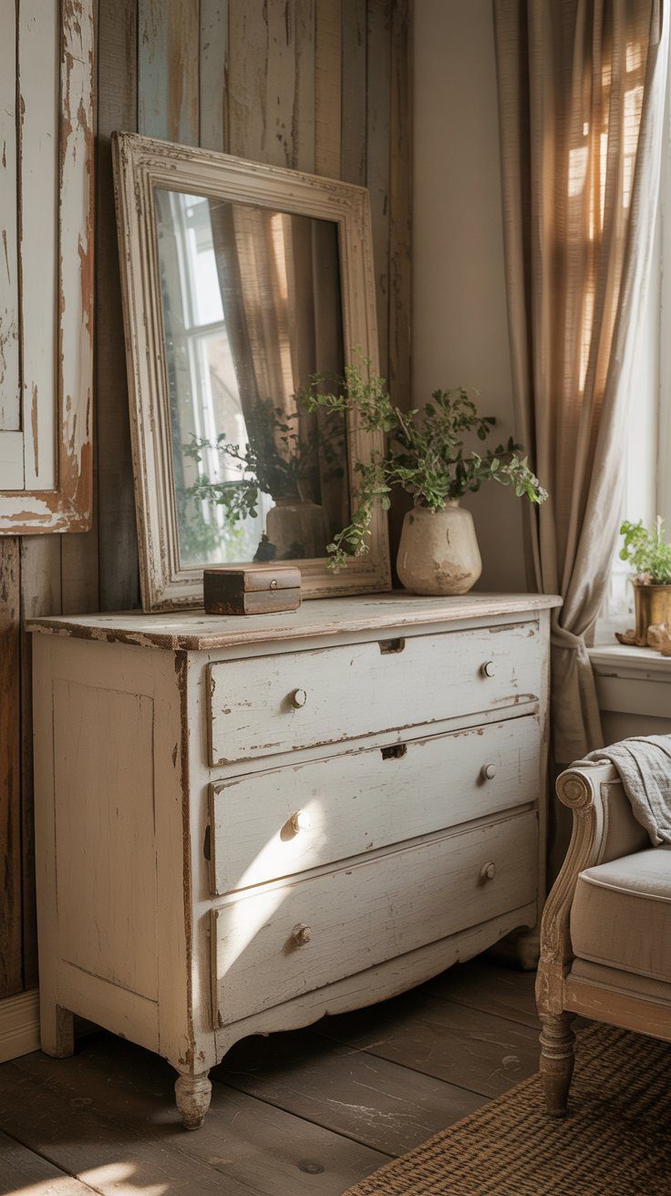 You don’t need flawless furniture or spotless paint to have a beautiful home—in fact, it’s the little flaws that make a space feel alive. Those scuffs on your vintage dresser? They tell a story. The chipped edge of an old picture frame? That’s character, not damage. Shabby chic farmhouse style is all about celebrating the marks left by time.