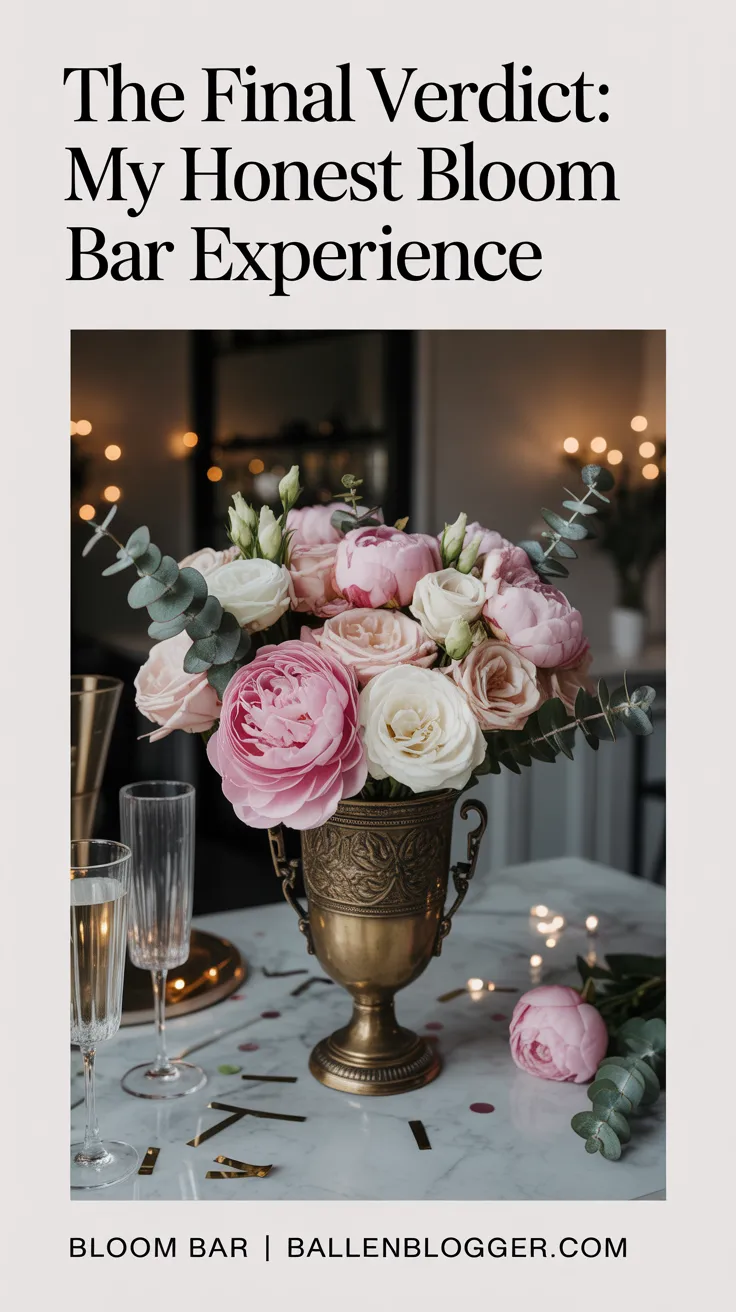 The last guest has gone home, bouquet in hand, and my apartment is quiet again. The bloom bar is a little sparse, but the lingering scent of eucalyptus and roses is incredible. Cleanup was surprisingly easy—a quick sweep of the floor and washing out the buckets. It was far less mess than a typical dinner party.