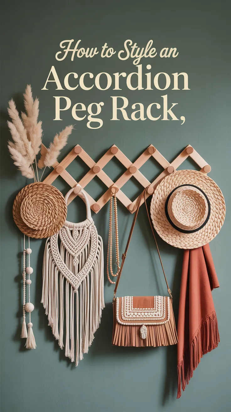 Think the humble accordion peg rack is just for coffee mugs? Think again. From adding instant cottage charm to creating a hardworking 'drop zone' in the tiniest of corners, this expandable vintage-style rail is a secret weapon for home organization. Whether you're styling dried florals, linen scarves, or your favorite kitchen essentials, here is how to layer texture, warmth, and function into one beautiful, budget-friendly display.