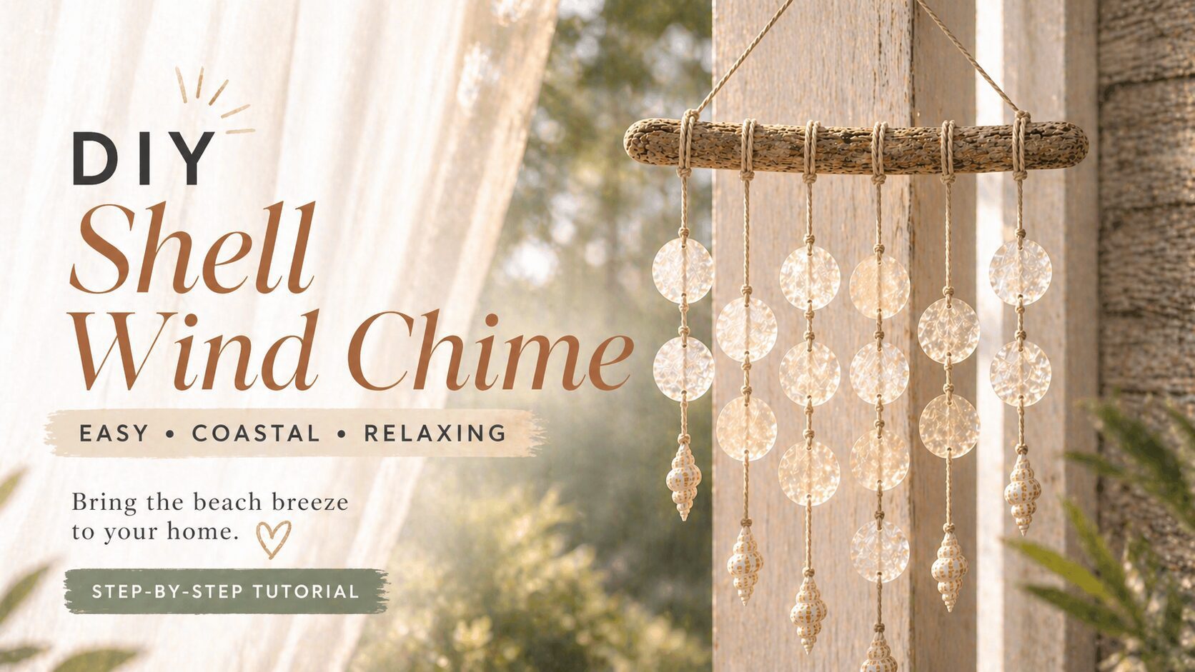 Create a breezy shell wind chime for your window and enjoy coastal charm—easy DIY, simple steps, and helpful photos inside.